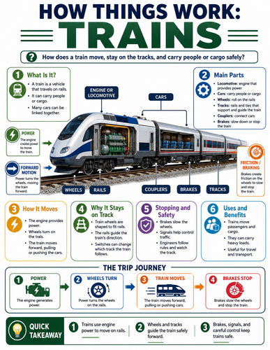 Trains I How Things Work I Infographic
