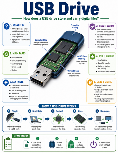 USB Drive I How Things Work I Infographic