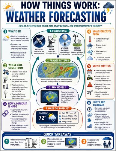 Weather Forecasting I How Things Work I Infographic