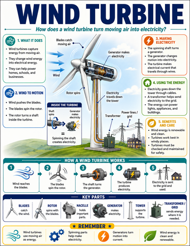 Wind Turbine I How Things Work I Infographic