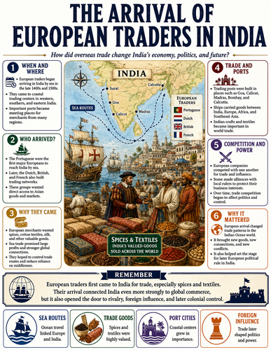 The Arrival of European Traders in India I Infographic