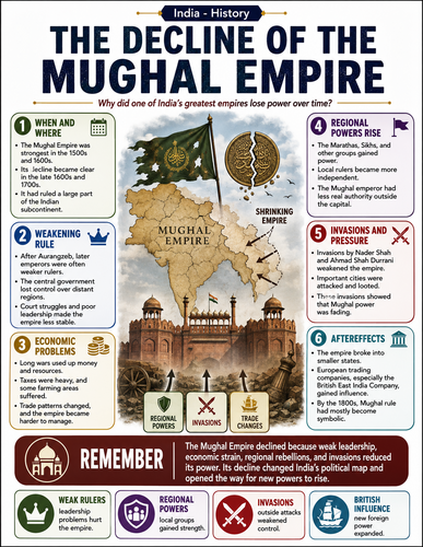 The Decline of the Mughal Empire I Infographic