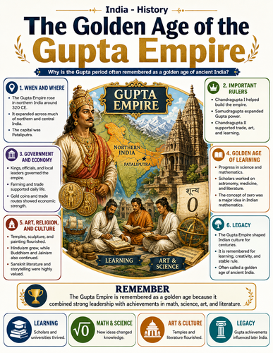 The Golden Age of the Gupta Empire I Infographic