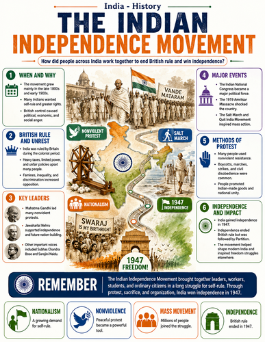 The Indian Independence Movement I Infographic
