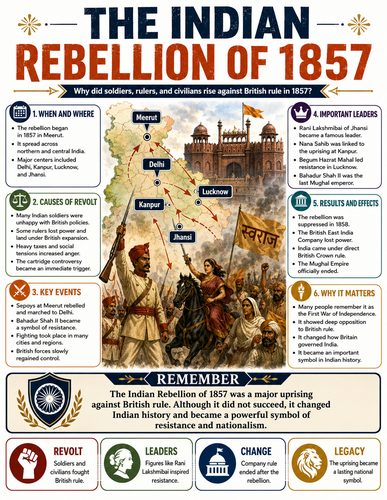 The Indian Rebellion of 1857 I Infographic