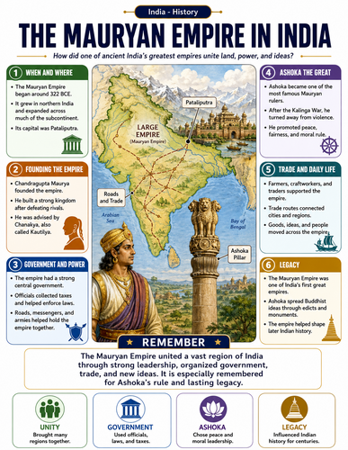 The Mauryan Empire in India I Infographic