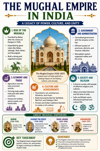 The Mughal Empire in India I Infographic