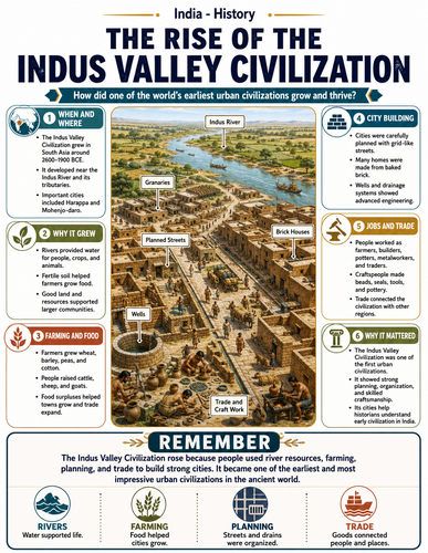 The Rise of the Indus Valley Civilization I Infographic