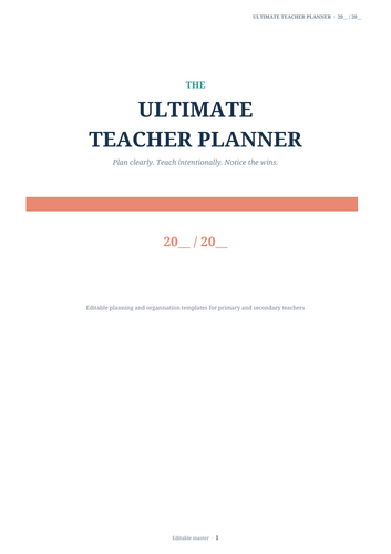 The Ultimate Teacher Planner