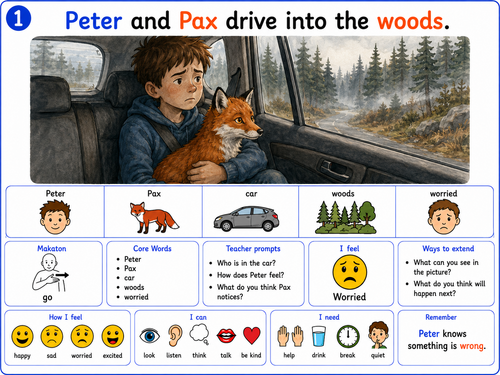 Pax SEN/SEND Reading Resource | Adapted Text, Symbol Support & Comprehension