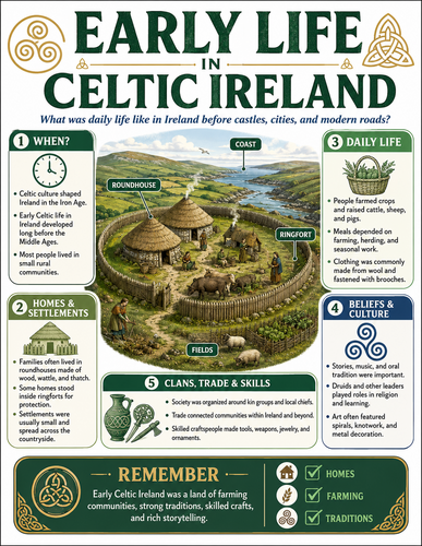 Early Life in Celtic Ireland I Infographic