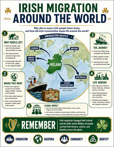 Irish Migration Around the World I Infographic