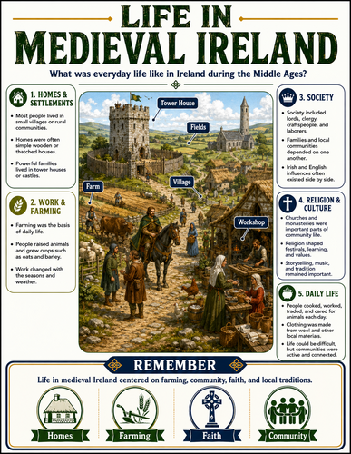 Life in Medieval Ireland I Infographic