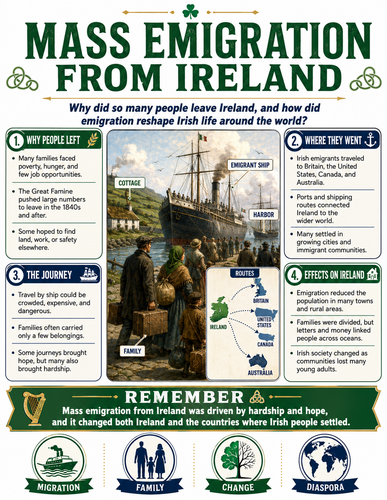 Mass Emigration From Ireland I Infographic