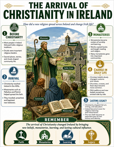 The Arrival of Christianity in Ireland I Infographic