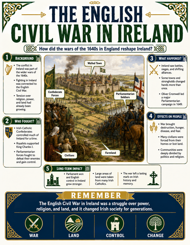 The English Civil War in Ireland I Infographic