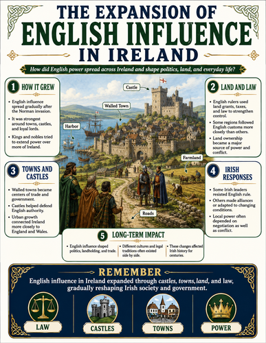 The Expansion of English Influence in Ireland I Infographic