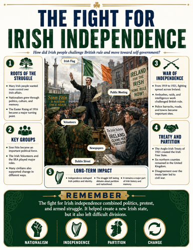 The Fight for Irish Independence I Infographic