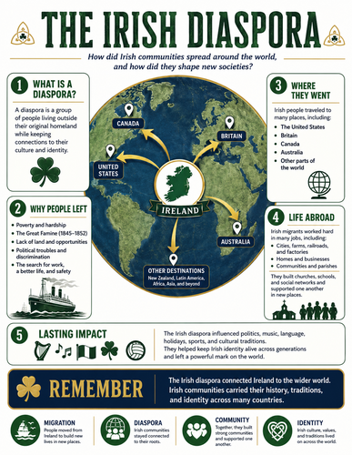 The Irish Diaspora I Infographic