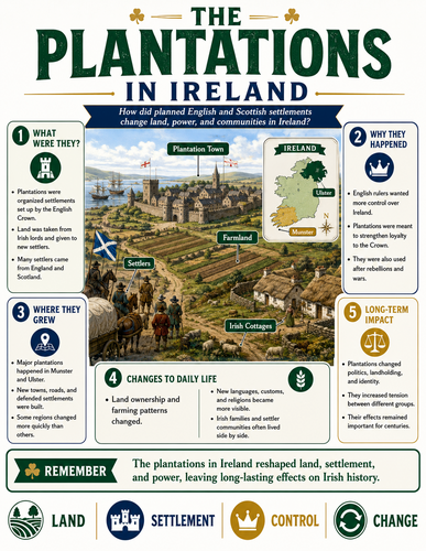The Plantations in Ireland I Infographic