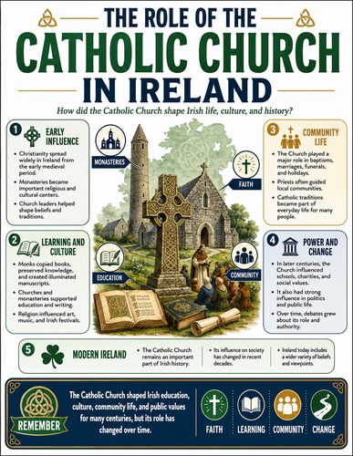 The Role of the Catholic Church in Ireland I Infographic