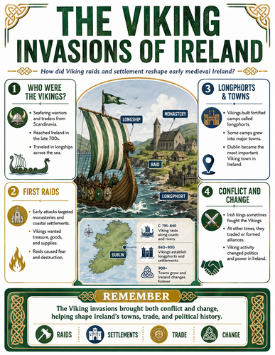 The Viking Invasions of Ireland I Infographic