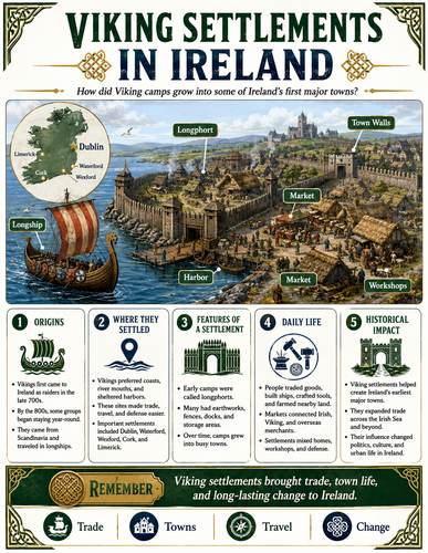Viking Settlements in Ireland I Infographic