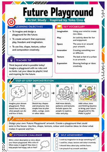 Yoko Ono Artist Study Worksheet – Future Playground | KS3 Art