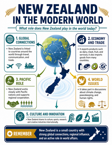 New Zealand in the Modern World I Infographic