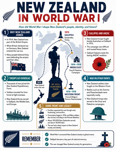 New Zealand in World War I I Infographic