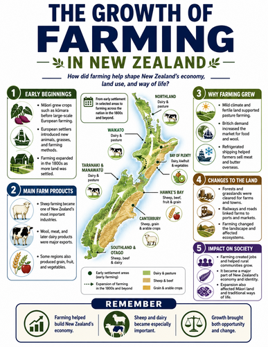The Growth of Farming in New Zealand I Infographic