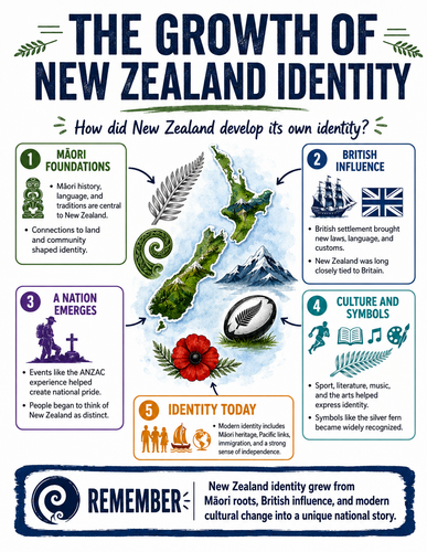 The Growth of New Zealand Identity I Infographic