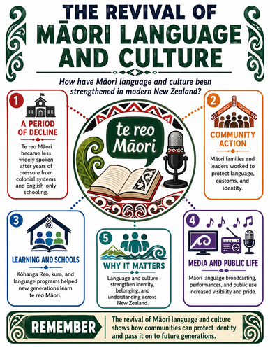The Revival of Maori Language and Culture I Infographic