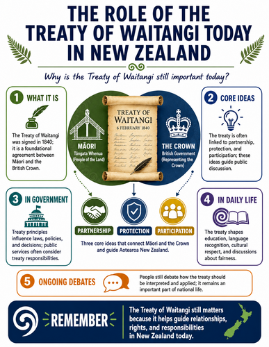 The Role of the Treaty of Waitangi Today in New Zealand I Infographic