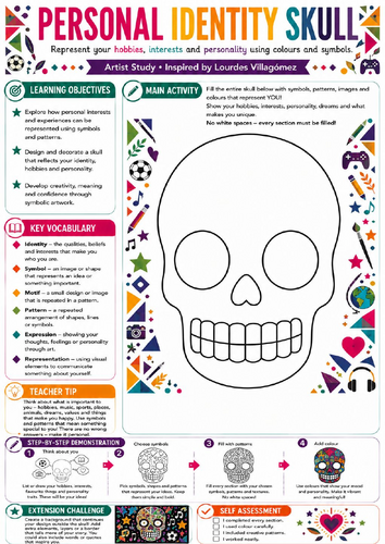 Personal Identity Sugar Skull – KS3 Art & Symbolism Worksheet