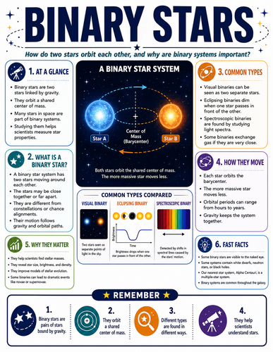 Binary Stars I Infographic