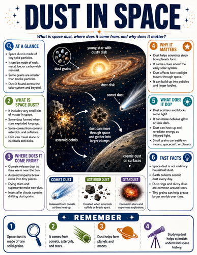 Dust in Space I Infographic