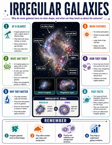 Irregular Galaxies I Infographic