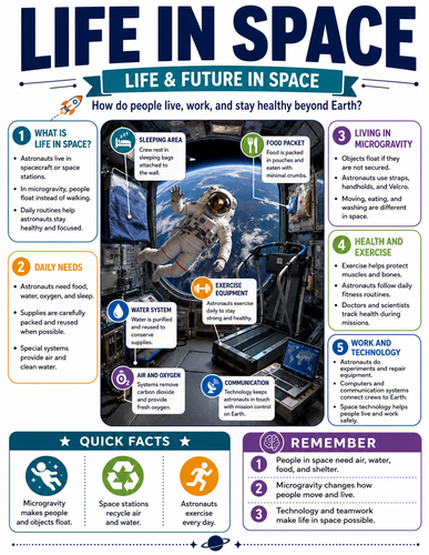 Life in Space I Infographic