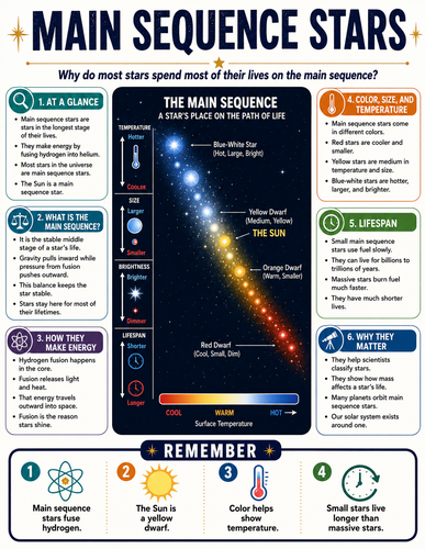 Main Sequence Stars I Infographic