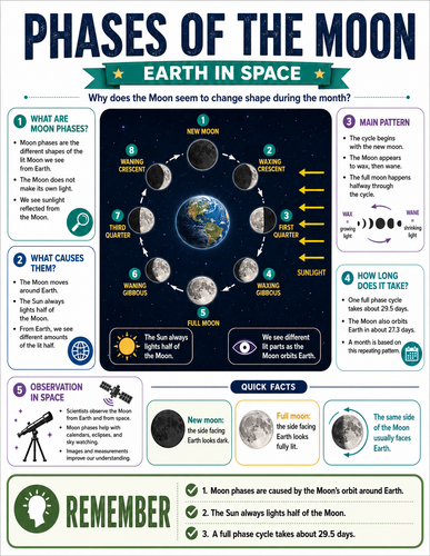 Phases of the Moon I Infographic