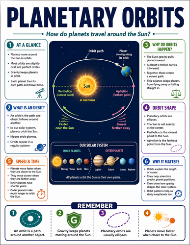 Planetary Orbits I Infographic