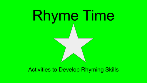 Rhyming Words - Rhyme Time Activities