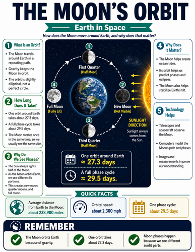 The Moon's Orbit I Infographic