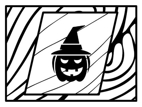 48 Halloween Silhouette Art Coloring Pages, Halloween Art Sub Plan