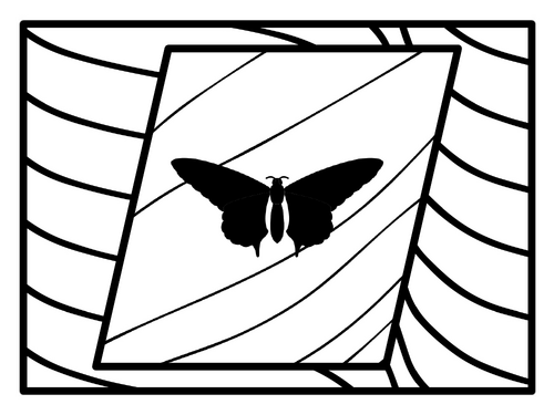 20 Butterflies Silhouette Art Coloring Pages