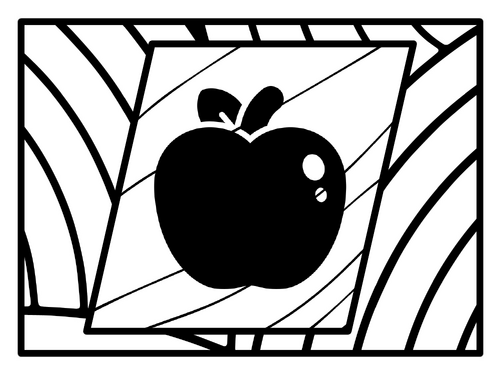 50 Fruits Silhouette Art Coloring Pages