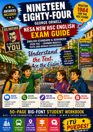 NESA NSW HSC English | Nineteen Eighty-Four (1984) | 50-Page Exam Guide + Answers