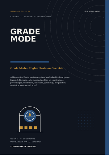 Grade Mode: Easter GCSE Higher Maths Revision Escape Roo