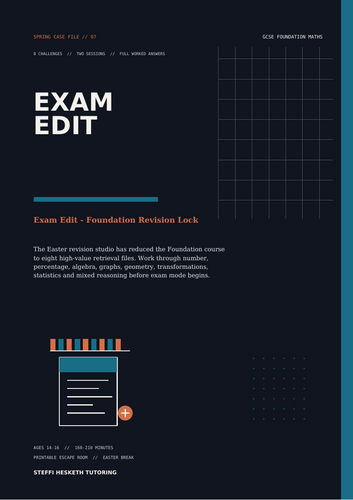 Exam Edit: Easter GCSE Foundation Maths Revision Escape Ro